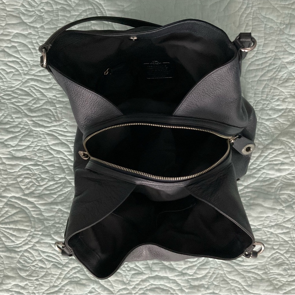 Coach Navy Leather Tote Bag - Picture 5 of 5